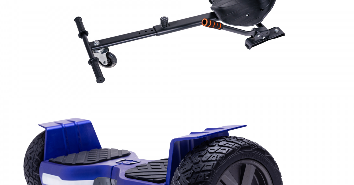 Pachet Hoverboard Cu Scaun Smartbalance Hummer Blue Roti Inch